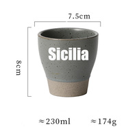 Mug personnalisé en céramique écologique gaufré 200 ml, motif nom de ville ou de pays, plage, MALTE DUBAÏ MAÏORQUE SICILE