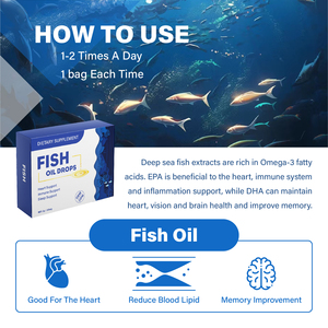 น้ำมันปลาสกัดบริสุทธิ์แบบหยด ผสมโอเมก้า <span class=keywords><strong>3</strong></span> DHA EPA อาหารเสริมเพื่อสุขภาพสำหรับผู้ใหญ่ ราคาพิเศษตามสั่ง - Product Image 4