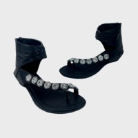 Bottes d'été tendance à bout fendu et talon couvert avec fermeture éclair arrière, sandales bottes montantes à talon compensé ouvert de 4,5 cm pour femmes et dames