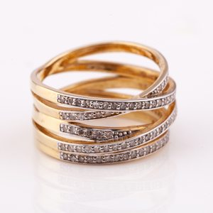 Bague solide en or jaune 18 carats de haute qualité R-9025 bagues de style classique réglables pour les femmes pour les fêtes directement de l'usine de Thaïlande - Product Image 5