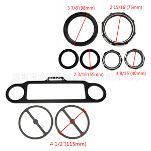 Juego de molduras para instrumentos de motocicleta Moshark, 9 piezas, cubierta de tablero de metal CNC para modificación de Harley Davidson - Product Image 5