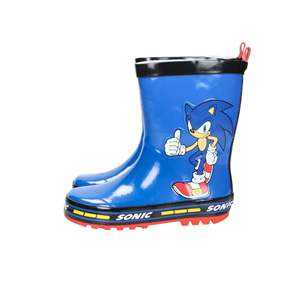 Stivali da pioggia Sonic per bambini, azzurri, taglia 12-13, con maniglie per il trasporto, per uso esterno - Product Image 1