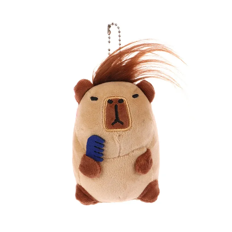 Schöne Capybara-Schlüsselanhänger plüsch-Spielzeugpuppe Meerschweinchen-Angebote Schlüsselanhänger Brathaar-Puppe-Angebote Auto-Rucksack Reize Tasche Dekor-Zubehör