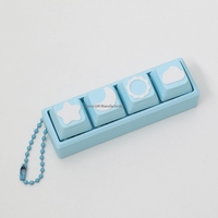Porte-clés personnalisé en forme de touche de clavier, couleurs pastel, base en acrylique, fermoir métallique, vente en gros, cadeau promotionnel d'entreprise
