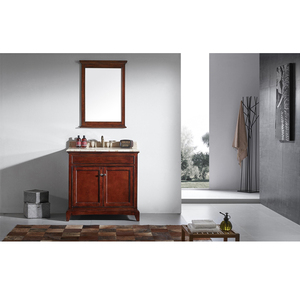 Mueble de Baño Transicional de 36 Pulgadas con Espejo de Madera y Diseño Resistente al Agua, Construcción Duradera, Lavabo Individual, Hecho en Vietnam - Product Image 2