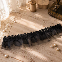 Dentelle à volants personnalisée, garniture en dentelle pour vêtements, dentelle pour lingerie, accessoires en dentelle, dentelle plissée pour robe