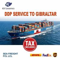 Agent d'expédition et transitaire expert pour Gibraltar, service logistique Chine-Gibraltar, service aérien et maritime porte-à-porte mondial