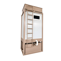 YILUN Toilettes Mobiles Portables, Sanitaire Modulaire Préfabriqué à Panneaux Sandwich, WC à la Turque, WC Assis, Réservoir d'Eau, Réservoir d'Évacuation