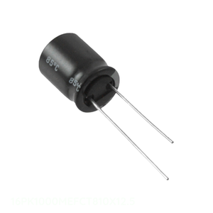 Condensador de canal del fabricante 1000 uF CAP ALUM <span class=keywords><strong>1000UF</strong></span> 20% 16V RADIAL 16PK1000MEFCT810X12.5 de orificio pasante - Product Image 1