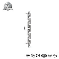 15180 plaque de fente en T d'extrusion de fente en T anodisée en aluminium industriel modulaire 15x180mm profil fendu pour imprimante 3d de Table CNC