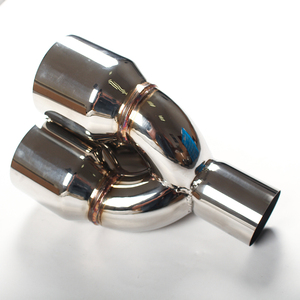 สามช่อง SS304 สากล 2.5 นิ้ว ID x <span class=keywords><strong>3</strong></span>.5 นิ้ว OD รถ ท่อไอเสียปลายท่อหางท่อสแตนเลสท่อไอเสีย - Product Image 4