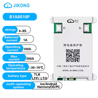 Sistema de Gestión de Baterías Inteligente JK-B1A8S10PS 4S-8S 12V 24V 100A 1A con Balance Activo para Baterías LiFePO4, Li-ion y LTO / GPS