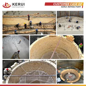 KERUI Refractory Magnesia Brick Heat Strength Rebonded 58% Mgo Magnesite-Chrome Refractory Bricks