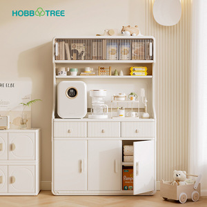 Hobbytree Multi-Functional Large Capacity Baby Feeding Station & Sideboard Cabinet Plastic Nursery Drawer Storage Organizer