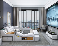 Hotsale Luxus Leder Smart Bed Multifunktion ale King Size Plattform Verstellbarer gepolsterter Stoff Soft Bed Music Speaker MDF