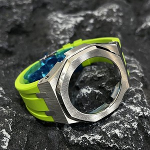 Boîtier en argent avec bracelet de montre en caoutchouc pour GA2100 GA2110 <span class=keywords><strong>CASIOak</strong></span> personnalisation de plus de couleurs en option bricolage pièces de montre de haute qualité - Product Image 6