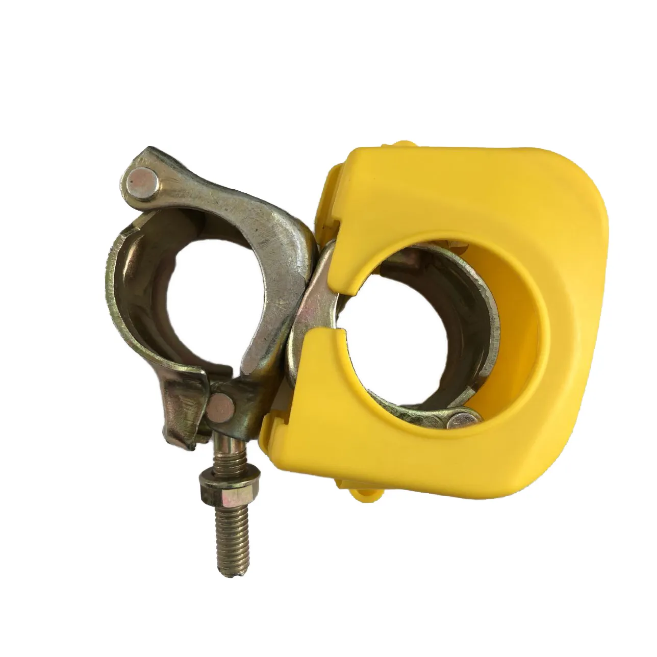 Sarı PE malzeme plastik iskele kelepçe çoğaltıcı güvenlik koruyucu kapak çoğaltıcı kap