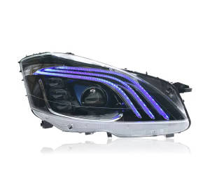 Conjunto de Luces Diurnas Delanteras para Mercedes Clase S W221 (2006-2012), Modificadas con Tres Barras LED, Lente LED de 12V, Bombilla en Estado Nuevo - Product Image 5