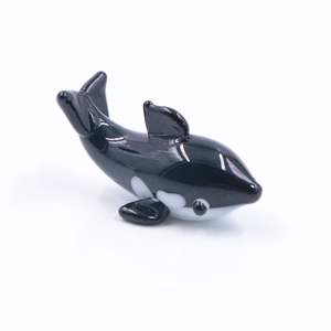Hỗn hợp thiết kế thủ công Chụp đèn Murano thủy tinh thu nhỏ Cá voi biển cá Heo Cá mập bức tượng động vật biển - Product Image 4