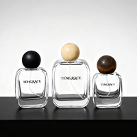 Flacon de parfum en verre vide personnalisé 30ml 50ml 100ml avec bouchon à vis, emballage de luxe transparent pour huile parfumée, boîte sérigraphiée