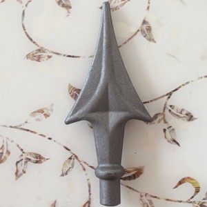 Wrought Iron Spearhead Security Fence Anti-climb Guardrail Parts Cast Iron Accessories Decorative <strong>Meta</strong> Finials Dark Grey Sand - Product Image 5