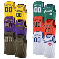 Maillot de basket personnalisé multicolore col en V, tenue d'équipe par sublimation, séchage rapide, vente en gros, uniformes d'équipe jeunesse personnalisés USA