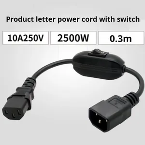 Ups/PDU máy tính Tủ cung cấp điện Cáp C14 để C13 mở rộng dây với 10A chuyển đổi cho thiết bị công nghiệp ip11 cấp - Product Image 2