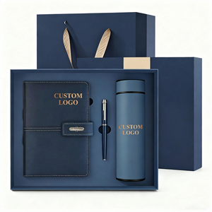 Set de Regalo Corporativo de Lujo Personalizado: Cuaderno de Cuero A5, Bolígrafo y Taza Térmica, Regalos Ejecutivos - Product Image 1