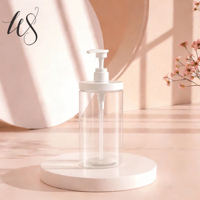 Flacon distributeur de sérum pour soins de la peau en plastique PET à large ouverture avec bouchon à vis en PP (200ml-1000ml personnalisable avec impression sérigraphique)