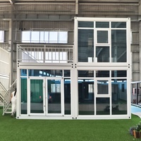 Maison conteneur de luxe de haute qualité de 20 pieds, entièrement meublée, villa préfabriquée en acier mobile et extensible de 3 chambres à coucher, pour l'extérieur