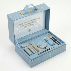 Boîte de maquillage de luxe avec poignée en ruban et boîte rigide - Product Image 5