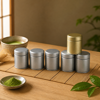 Boîte à thé en fer blanc de qualité alimentaire avec logo personnalisé, hermétique, 30/40/50g, anti-fuite, emballage métallique pour matcha