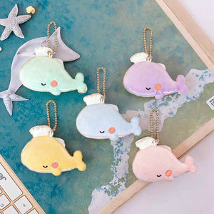 Lindo pequeño peluche corona ballena Peluches llavero suave MIni cetáceo muñeca océano mar peluche Animal juguete bolsa encanto mochila colgante - Product Image 1
