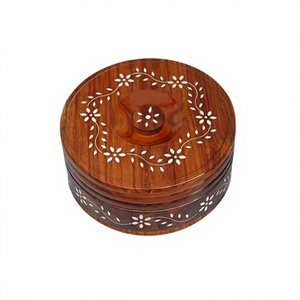 Designer Wooden Chapati <b>Box</b> Customized Size Round Shape Chapati Roti <b>Box</b> With Bestest Quality For Hot Selling - Product Image 1