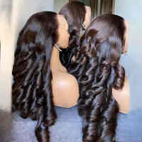 Perruques Lace Front en Cheveux Humains de Luxe Qualité 12A Brésiliennes Vietnamiennes HD Transparentes Sans Colle Pré-épilées, Prêtes à Porter, Bouclées Effet Œuf Brutes