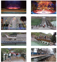 Fuente de Agua Interactiva Seca de Acero Inoxidable 304 para Exteriores, Comercial, para Plazas, con Chorros Laminares/Salpicadores y Fácil Instalación