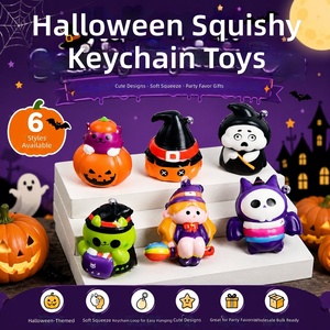 MXL Juguetes de Llavero Blandos de Halloween, de Compresión Suave, con Formas de Calabaza, Fantasma, Bruja y Murciélago, para Alivio del Estrés y Recuerdos de Fiesta - Product Image 2