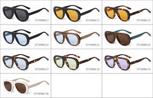 Gafas de Sol de Piloto de Diseño para Hombre y Mujer STY3918N, Novedad 2025, Estilo Plano, Estampado de Leopardo, Gafas de Sol Extra Grandes Vintage con Logotipo Personalizado, Estilo Aviador - Product Image 6