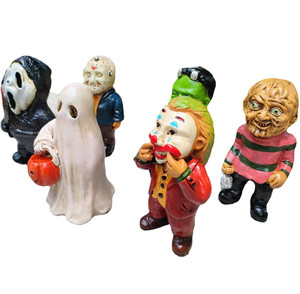Figuritas de personajes de payaso para Halloween, decoraciones de jardín, películas de terror de resina - Product Image 1