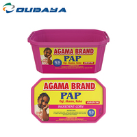 IML-embalaje de alimentos, contenedor cuadrado de pasta de expansión de aceite de PP, plástico de 580ml, 16oz, 454g, con tapa