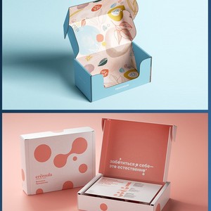 Boîtes d'emballage en carton auto-érectables pour vêtements, écharpes et pulls, avec gaufrage, en carton ondulé recyclable - Product Image 2