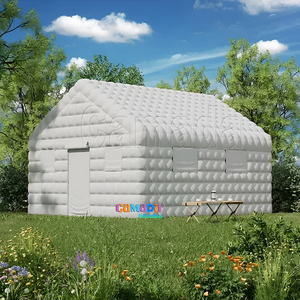 Tente gonflable extérieure de boîte de nuit en PVC de qualité commerciale, blanche avec lumières Partyzelt Komplet - Product Image 1