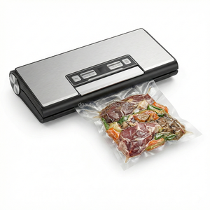 Scelleuse sous vide électrique compacte en acier inoxydable 80Kpa à forte aspiration avec coupe-sac intégré, mode sec/humide et support pour sacs de conservation - Product Image 1