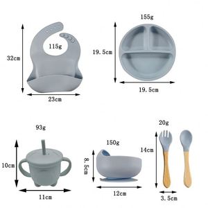 Plato de Silicona Antideslizante Personalizado con Succión, Juego de Vajilla de Grado Alimenticio para Bebés, Incluye Biberón, Cuchara y Plato para Alimentación - Product Image 4