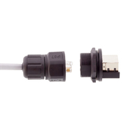 Prise femelle RJ45 étanche IP67 à montage sur panneau pour éclairage LED de plantes, à souder sur circuit imprimé