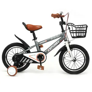 Sepeda anak-anak 12 hingga 18 inci, sepeda bingkai baja karbon murah untuk anak-anak dengan roda latihan dan keranjang