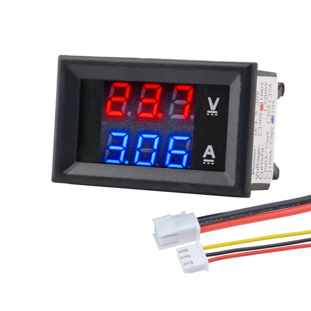 DC0 - 100V/10A 50A 100A LED DC Dual - Display Digital Current and Voltage Meter Digital Meter Head