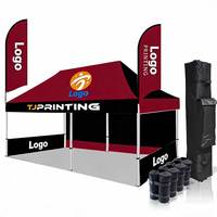 Tenda Rangka Aluminium Anti Air 10x10 10x15 10x20 Gazebo 3x3m Kanopi Lipat 10x10 Untuk Pameran Dagang Dalam & Luar Ruangan Penggunaan Bisnis