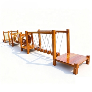 Équipement d'amusement extérieur en bois personnalisé de haute qualité pour enfants : Série d'escalade, Poutre d'équilibre, Tunnel de jeu <span class=keywords><strong>KAILANG</strong></span> KLPD02 - Product Image 1