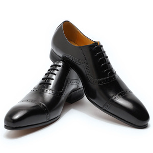 Zapatos formales clásicos de negocios para hombre, estilo inglés grabado, zapatos Oxford de cuero genuino, zapatos de boda - Product Image 6